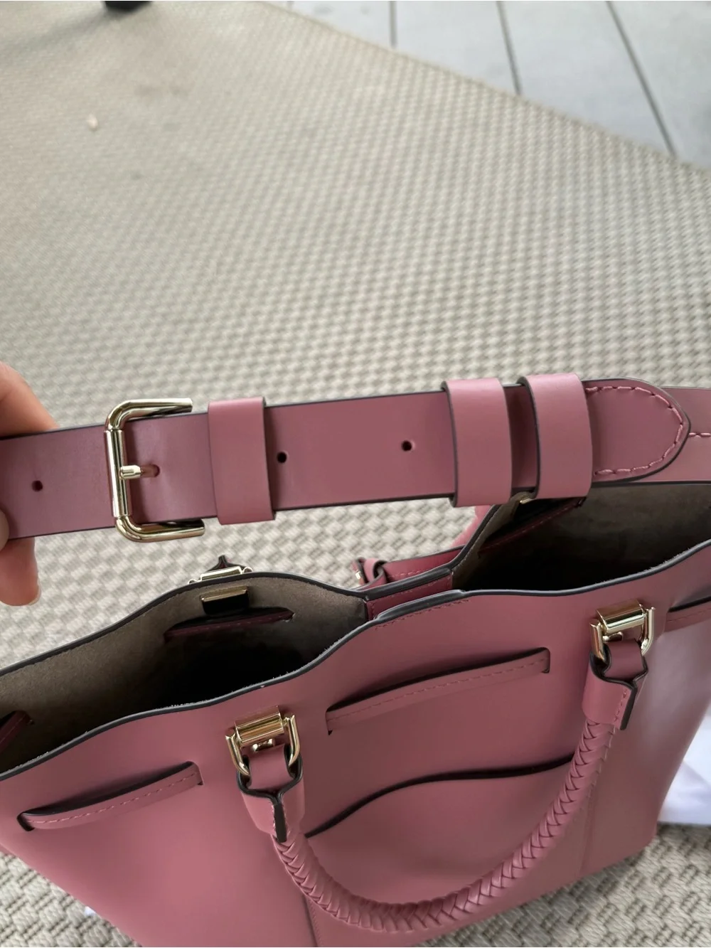 Michael Kors medium bucket blakely crossbody bag rose pink